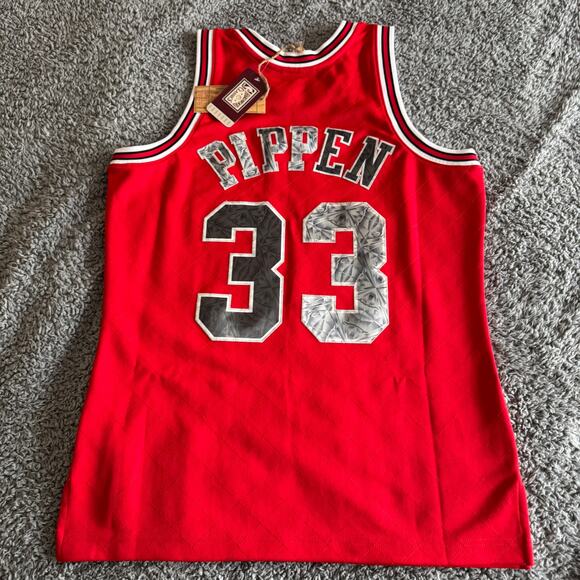 Mitchell & Ness Scottie Pippen NBA Chicago Bulls 75th HWC Swingman Jersey Sz M - Picture 2 of 11